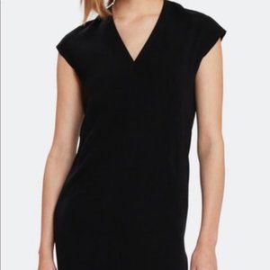Vince Black Sleeveless Bodycon Basic Midi Dress